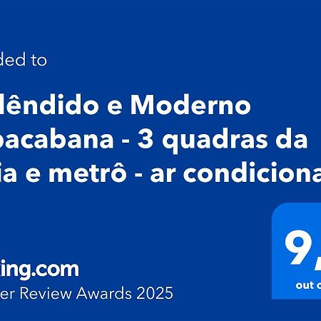 Esplendido E Moderno Copacabana - 3 Quadras Da Praia E Metro - Ar Condicionado Рио-де-Жанейро Экстерьер фото